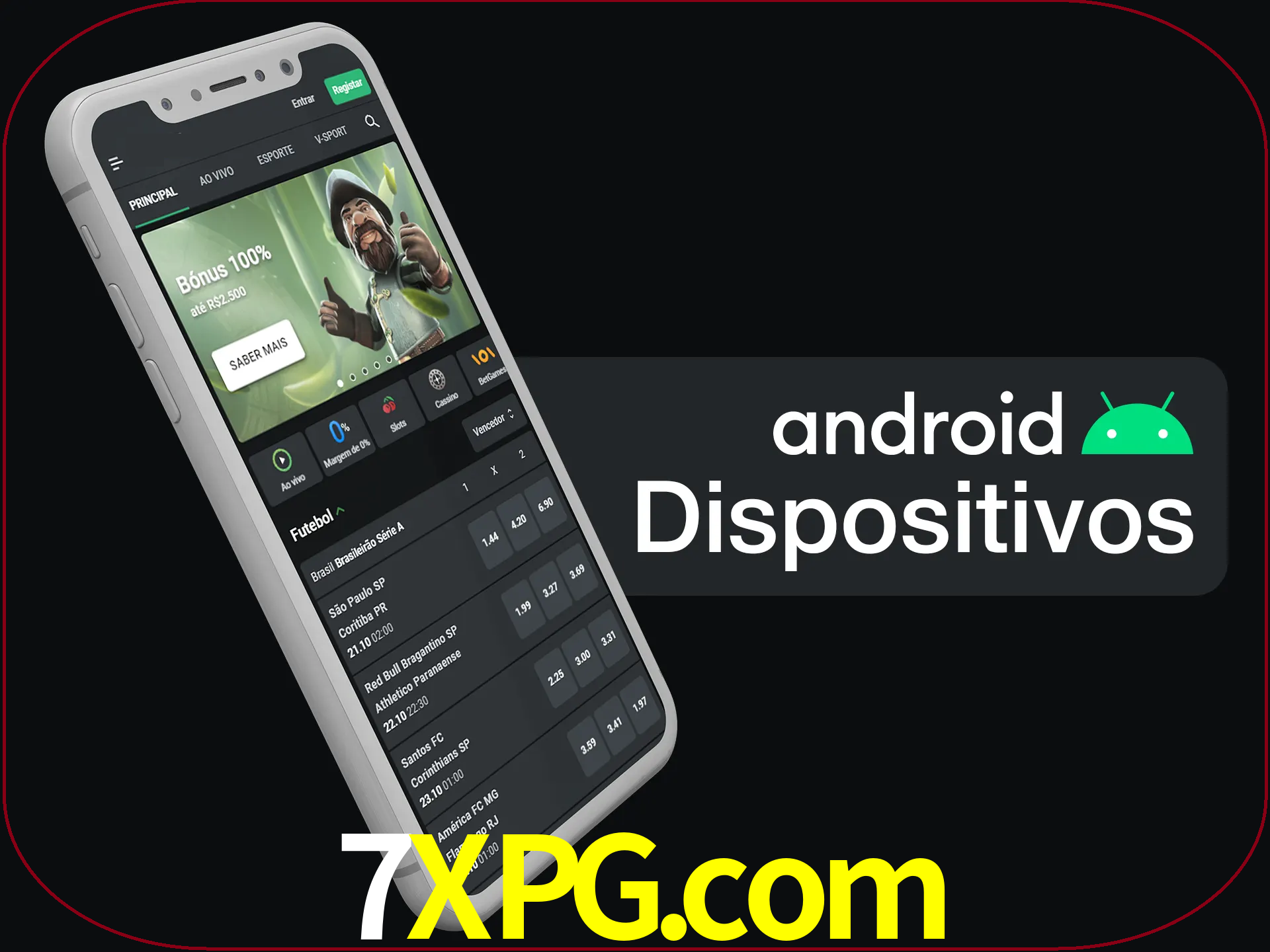 O aplicativo suporta a maioria de todos os dispositivos Android.