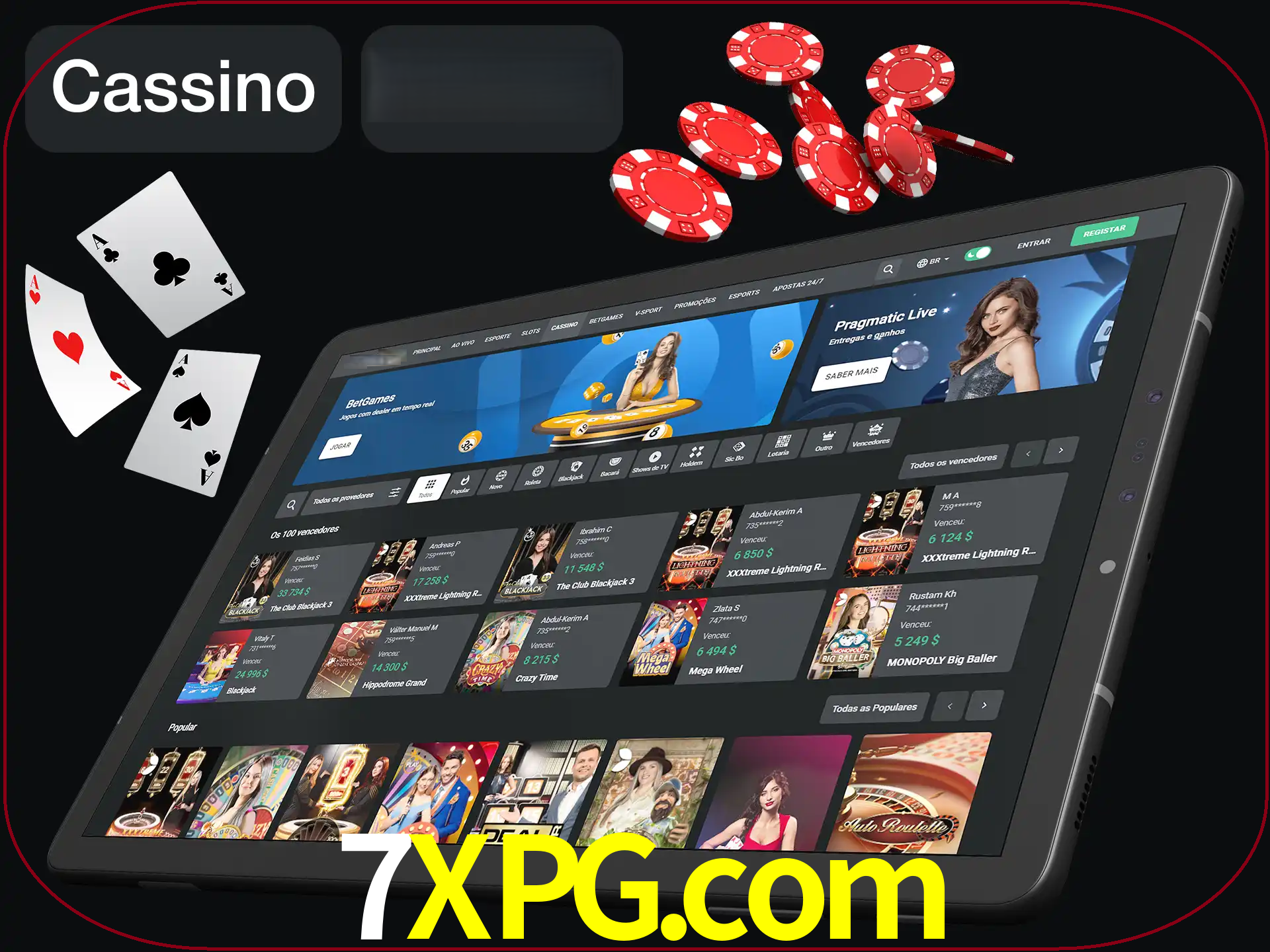 Jogue vários jogos de cassino em nosso cassino.